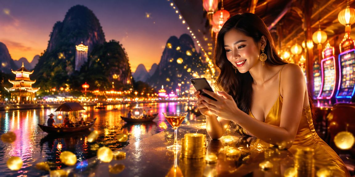 Chợ đêm Ninh Bình minh họa người dùng xem ưu đãi casino trên điện thoại